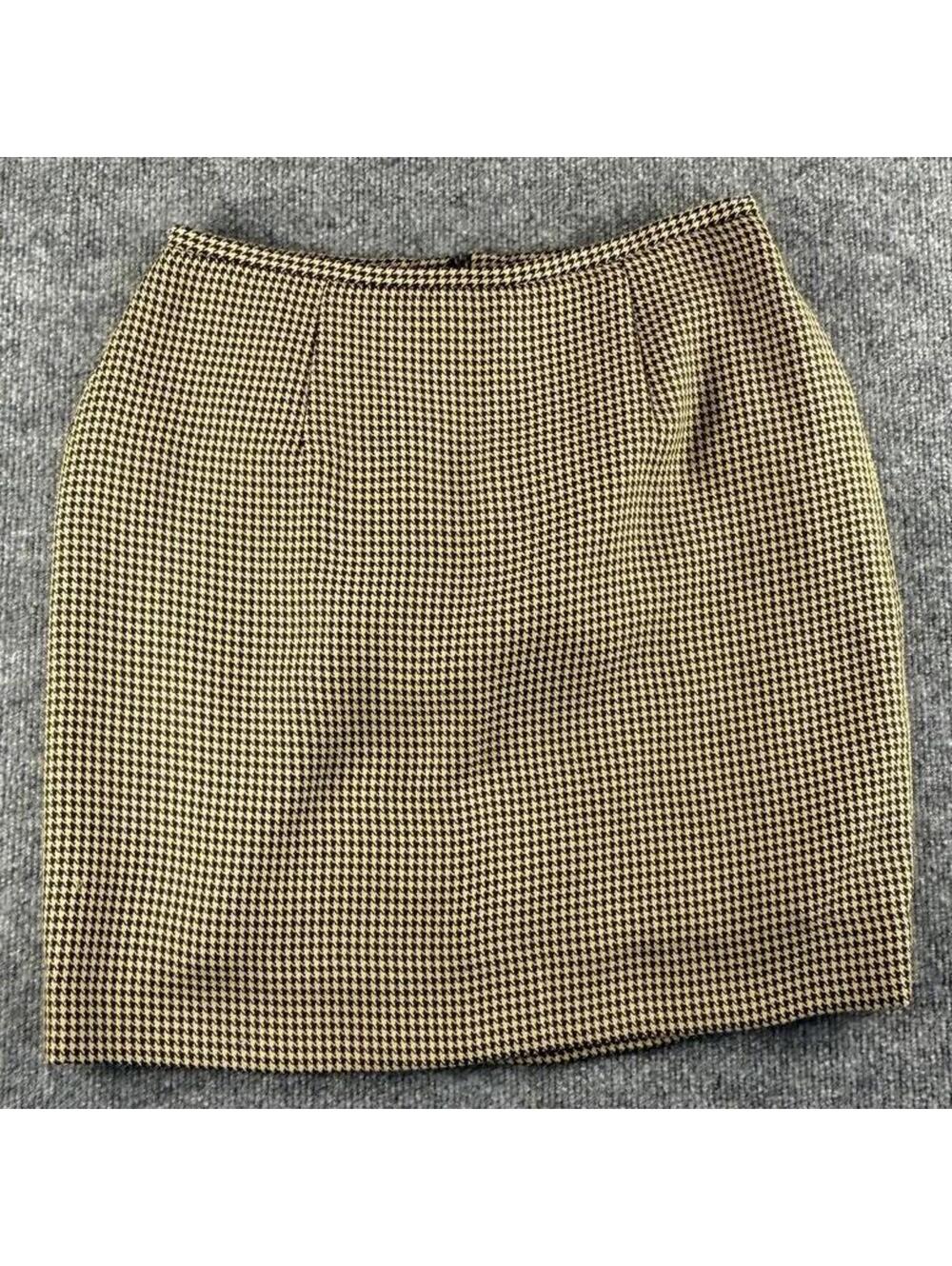VTG Emma James‎ Liz Claiborne Classic Houndstooth Mini Skirt Schoolgirl academia